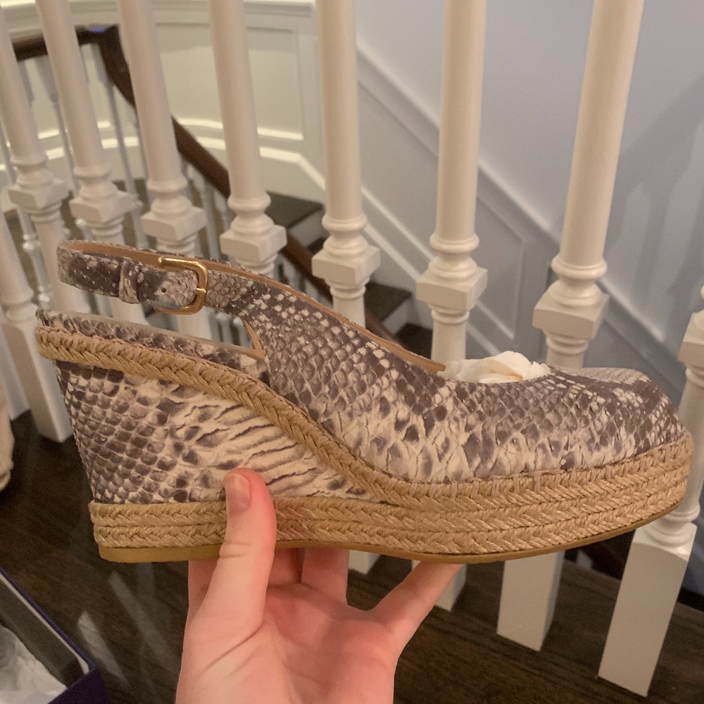 Stuart Weitzman Snakeskin Wedges